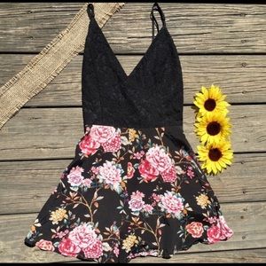 Floral Forever21 Sexy Romper